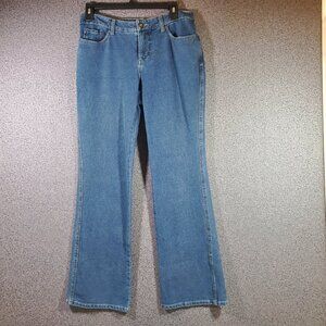 Coldwater Creek Natural Fit Knit Straight Leg  Blue Jeans Size 6